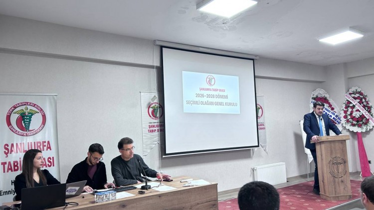 Şanlıurfa Tabip Odası 2026-2028 Dönemi Olağan Genel Kurulu ve Seçimi, 18-19 Nisan 2026 Tarihlerinde Şanlıurfa Tabip Odası İlhan Diken Konferans Salonu’nda Gerçekleştirildi.